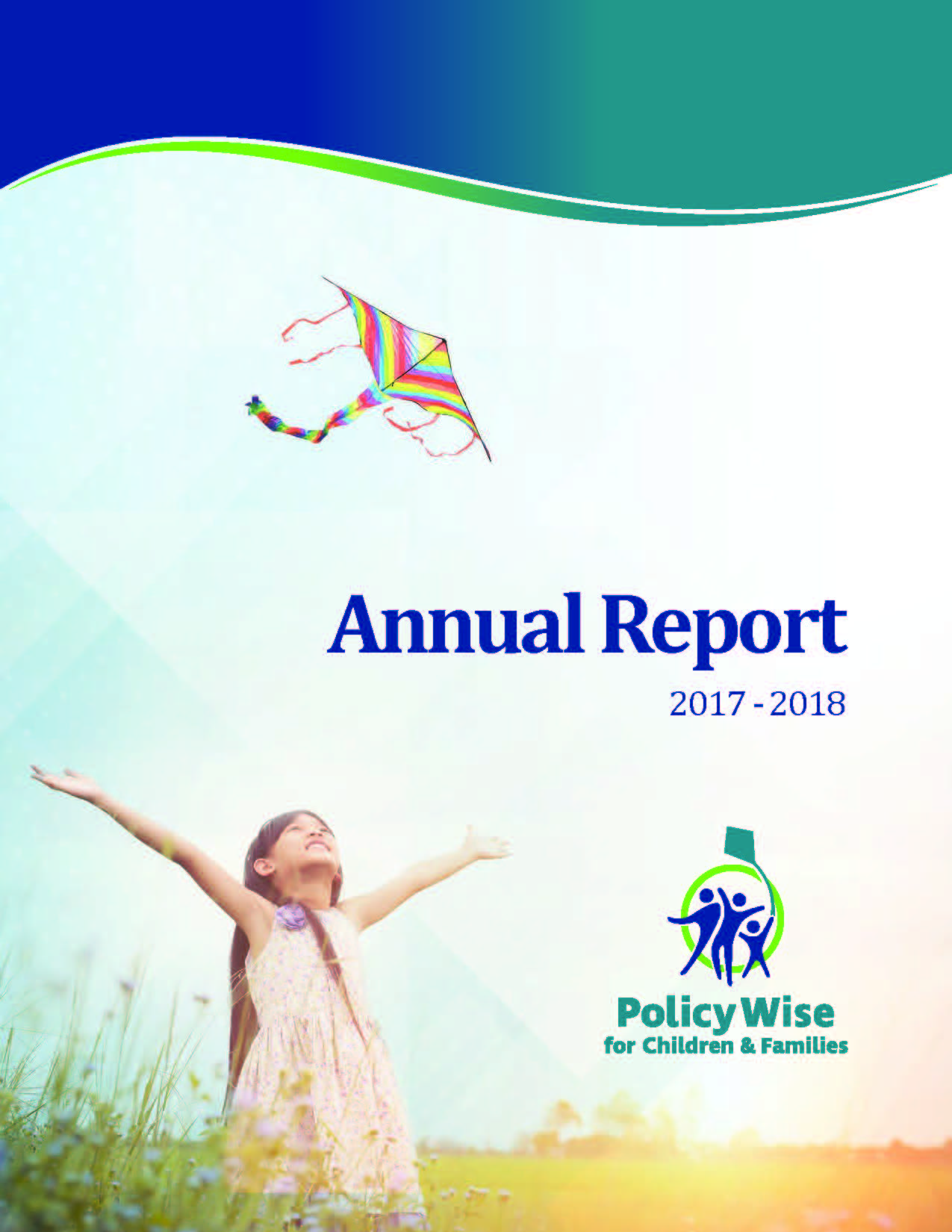 Cover of PolicyWise's 2017-2018 Annual Report.
