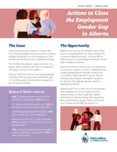 Policy Brief - Actions to Close the Employment Gender Gap in Alberta